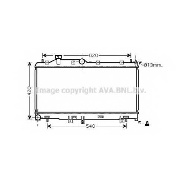Радиатор охлаждения двигателя AVA QUALITY COOLING SU2067