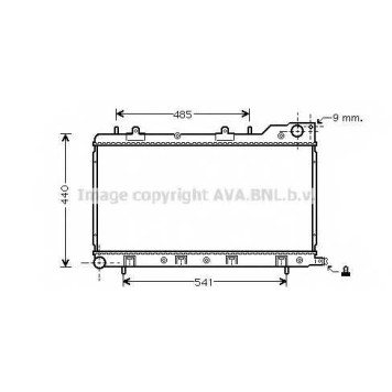Радиатор охлаждения двигателя AVA QUALITY COOLING SU2071