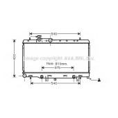 Радиатор охлаждения двигателя AVA QUALITY COOLING SUA2053
