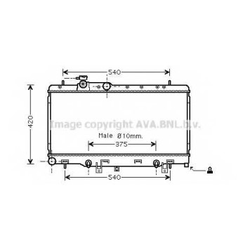 Радиатор охлаждения двигателя AVA QUALITY COOLING SUA2053