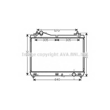 Радиатор охлаждения двигателя AVA QUALITY COOLING SZ2103