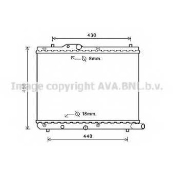 Радиатор охлаждения двигателя AVA QUALITY COOLING SZA2122