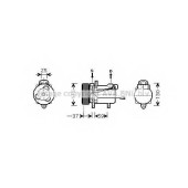 Компрессор кондиционера для SUZUKI GRAND VITARA(FT), VITARA(TA,ET) <b>AVA QUALITY COOLING SZAK092</b>