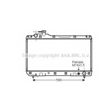 Радиатор охлаждения двигателя AVA QUALITY COOLING TO2219