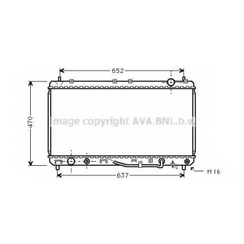 Радиатор охлаждения двигателя AVA QUALITY COOLING TO2232
