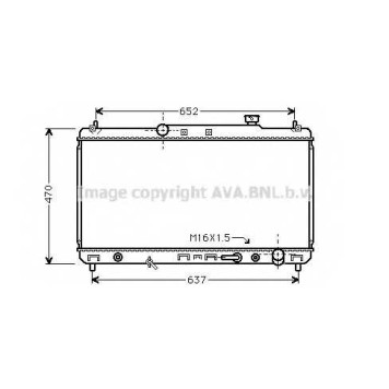 Радиатор охлаждения двигателя AVA QUALITY COOLING TO2236