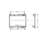 Радиатор охлаждения двигателя AVA QUALITY COOLING TO2258
