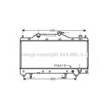 Радиатор охлаждения двигателя AVA QUALITY COOLING TO2285