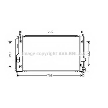 Радиатор охлаждения двигателя AVA QUALITY COOLING TO2295