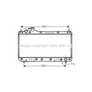Радиатор охлаждения двигателя AVA QUALITY COOLING TO2297