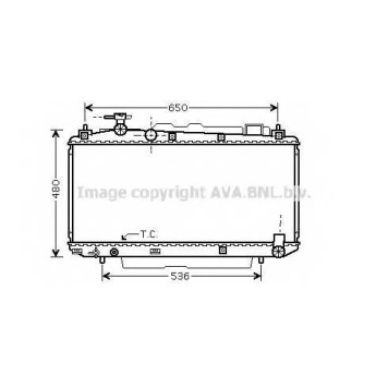 Радиатор охлаждения двигателя AVA QUALITY COOLING TO2299