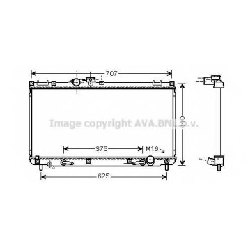 Радиатор охлаждения двигателя AVA QUALITY COOLING TO2322