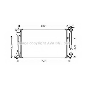 Радиатор охлаждения двигателя AVA QUALITY COOLING TO2333