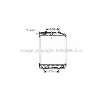 Радиатор охлаждения двигателя AVA QUALITY COOLING TO2359