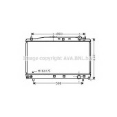 Радиатор охлаждения двигателя AVA QUALITY COOLING TO2366