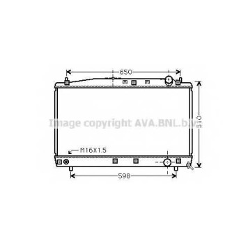 Радиатор охлаждения двигателя AVA QUALITY COOLING TO2366