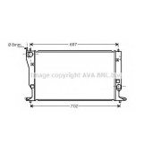 Радиатор охлаждения двигателя AVA QUALITY COOLING TO2398
