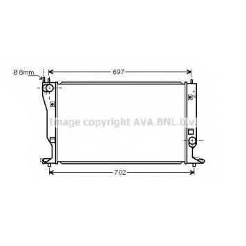 Радиатор охлаждения двигателя AVA QUALITY COOLING TO2398