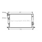 Радиатор охлаждения двигателя AVA QUALITY COOLING TO2399