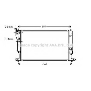 Радиатор охлаждения двигателя AVA QUALITY COOLING TO2399
