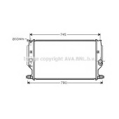 Радиатор охлаждения двигателя AVA QUALITY COOLING TO2402