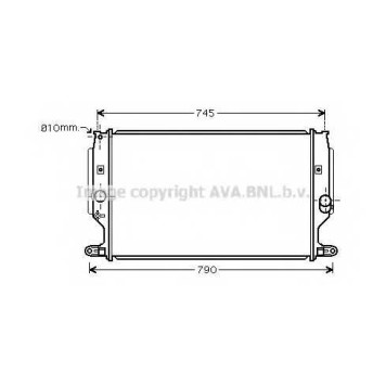 Радиатор охлаждения двигателя AVA QUALITY COOLING TO2402