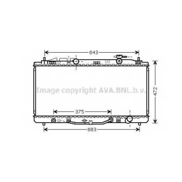 Радиатор охлаждения двигателя AVA QUALITY COOLING TO2473