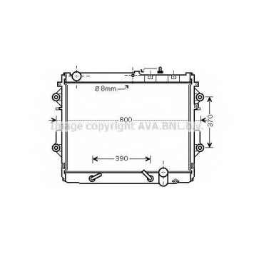 Радиатор охлаждения двигателя AVA QUALITY COOLING TO2490