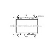 Радиатор охлаждения двигателя AVA QUALITY COOLING TO2500