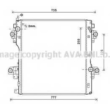 Радиатор охлаждения двигателя AVA QUALITY COOLING TO2604