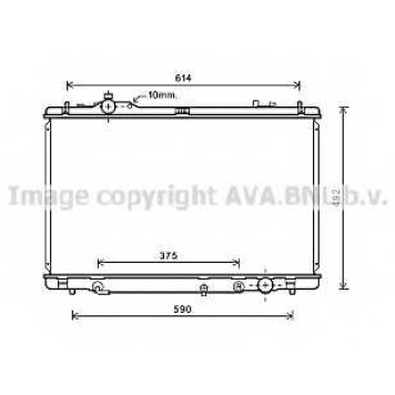 Радиатор охлаждения двигателя AVA QUALITY COOLING TO2615