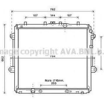 Радиатор охлаждения двигателя AVA QUALITY COOLING TO2616