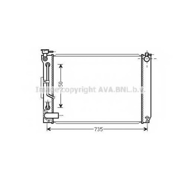Радиатор охлаждения двигателя AVA QUALITY COOLING TO2648