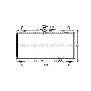 Радиатор охлаждения двигателя AVA QUALITY COOLING TO2650