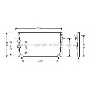 Конденсатор кондиционера AVA QUALITY COOLING TO5225