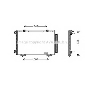 Конденсатор кондиционера AVA QUALITY COOLING TO5266D