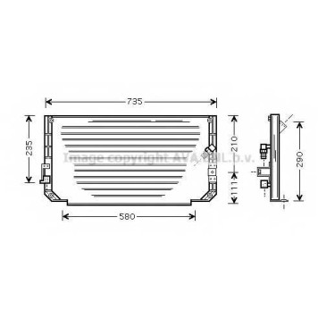 Конденсатор кондиционера AVA QUALITY COOLING TO5279