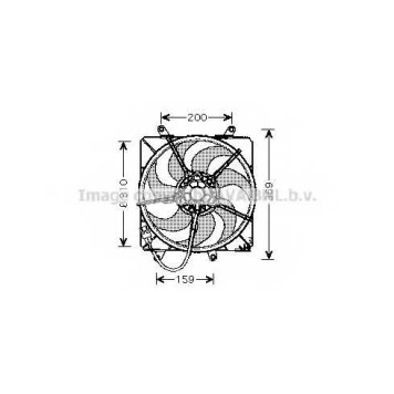 Вентилятор охлаждения двигателя AVA QUALITY COOLING TO7506