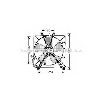 Вентилятор охлаждения двигателя AVA QUALITY COOLING TO7512