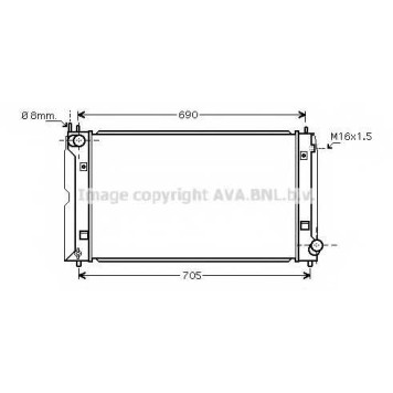 Радиатор охлаждения двигателя AVA QUALITY COOLING TOA2386