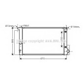Радиатор охлаждения двигателя AVA QUALITY COOLING TOA2474