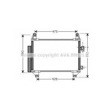 Конденсатор кондиционера AVA QUALITY COOLING TOA5407D