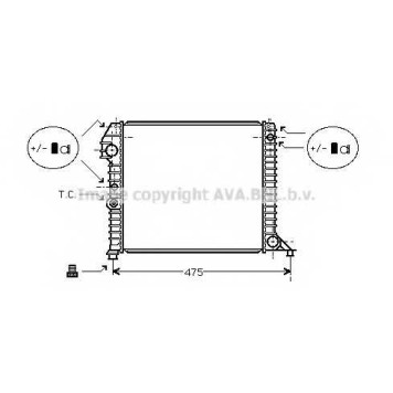 Радиатор охлаждения двигателя AVA QUALITY COOLING VO2056