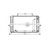 Радиатор охлаждения двигателя AVA QUALITY COOLING VO2092