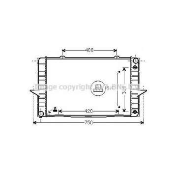 Радиатор охлаждения двигателя AVA QUALITY COOLING VO2092