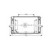 Радиатор охлаждения двигателя AVA QUALITY COOLING VO2093