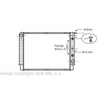 Радиатор охлаждения двигателя AVA QUALITY COOLING VO2098