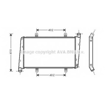 Радиатор охлаждения двигателя AVA QUALITY COOLING VOA2015