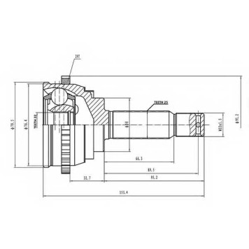 Шарнирный комплект приводного вала AYWIPARTS AW1510178A