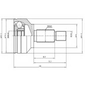 Шарнирный комплект приводного вала AYWIPARTS AW1510209